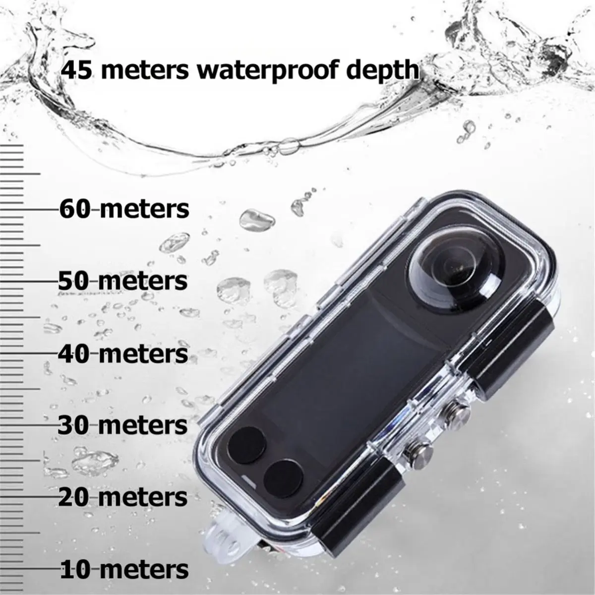 

N05R For Insta360 X5 Invisible Dive Case 60M Underwater Waterproof Housing Protective Shell Camera Accessories