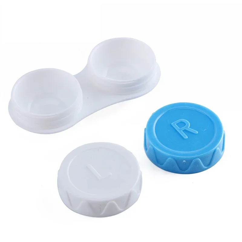 10PCS/Lot Small L+R Contact Lenses Case for Eyes Contacts Kit Holder Lens Container Women Men Cute Colored Contact Lenses Case