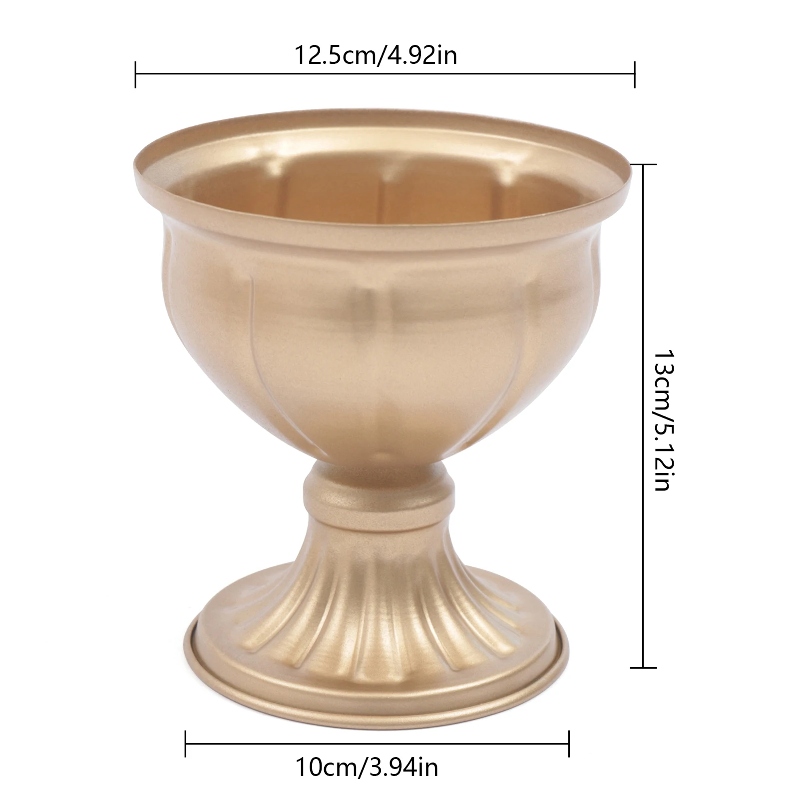 10x Metall Urne Pflanzer elegante Hochzeit Mittelstücke Vase Gold nach Hause Blumen ständer für Geburtstags feier Weihnachts feier USA