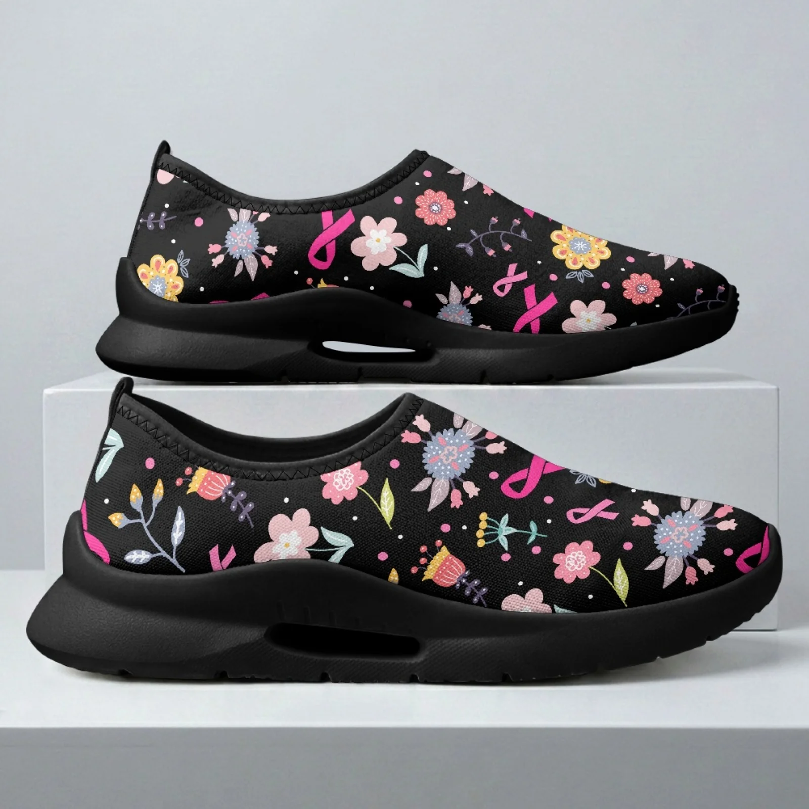 PENSTROLL Scarf Flowers Slip on Low Top Walking Driving Shoes Casual Shoes for Men Hiking Sports