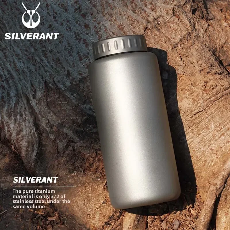 

Pure Titanium Kettle Large Capacity Outdoor Sports Fitness Water Bottle Portable Camping Titanium Alloy Kettle