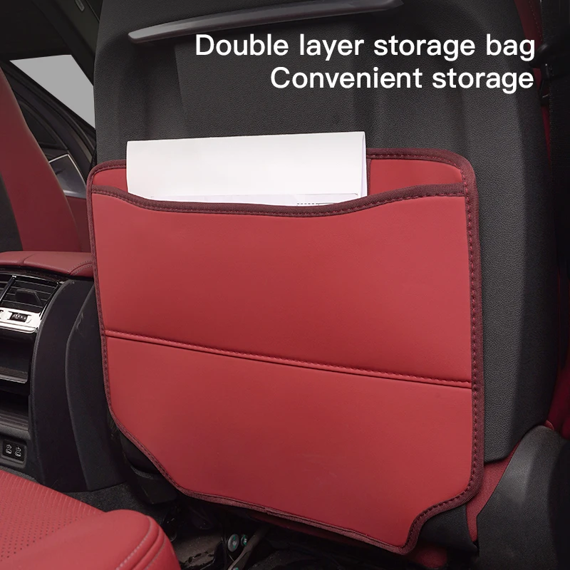 مسند ظهر لمقعد السيارة من جلد البولي يوريثان وسادة مضادة للركلة لسيارة Toyota TRD Fortuner Highlander Mark-X Mirai Hillix Picanto Super GR Yaris #5