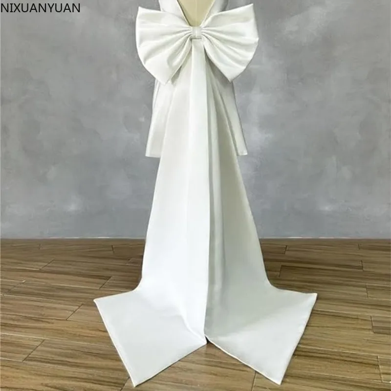 

Wedding Accessories Separate Big Satin Bow Wedding Dress Knots Removeable Bride Dresses Satin Bowknot