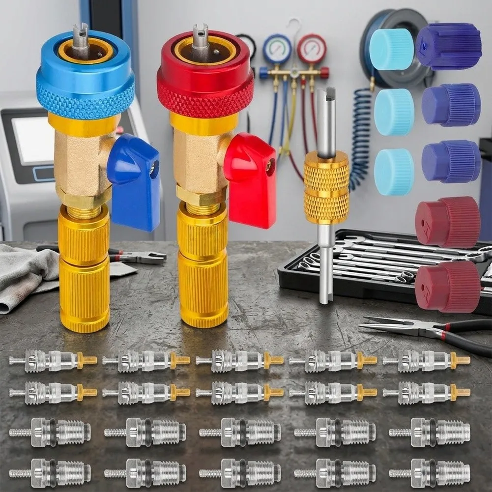 For Quick Leak Prevention 13*6*7cm Valve Core Tool Individual Shut-off Valve Color-coded Pressure Indicator For