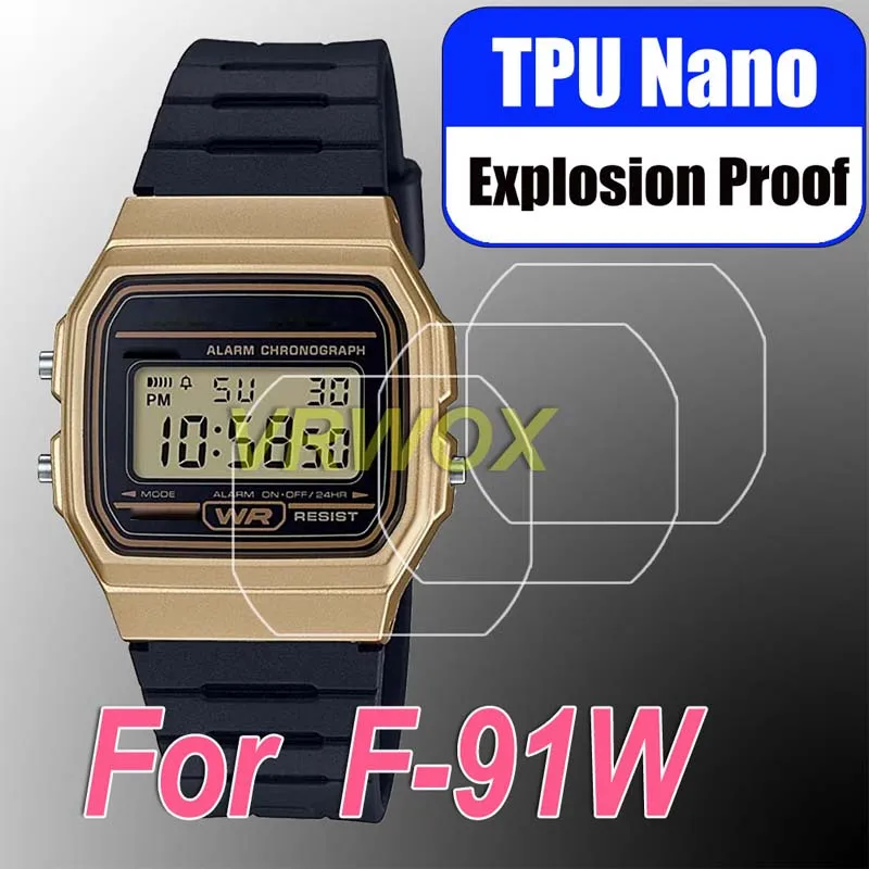 Protector For MWD-110H F-91W AE1200 DW-5600 B5000 GBX-100 GBD200 A159 HD Clear TPU Nano Explosion-proof Screen Protector