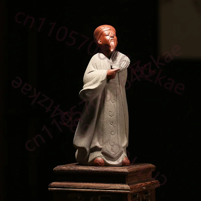Kong Ming-Zhuge Liang Ceramic Statue, Historical Figures, Home Decoration, Craft Gift, Bo Gu Rack Decoration