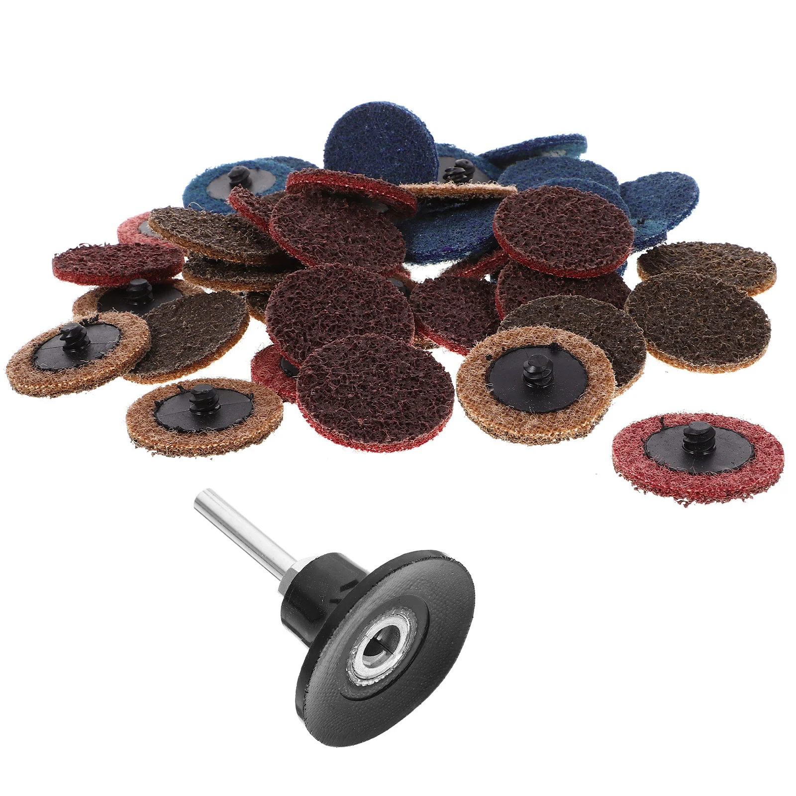 45 Pcs Angle Grinder 2-inch Nylon Non-woven Turn-lock Sanding Disc for Polishing Rust Remover