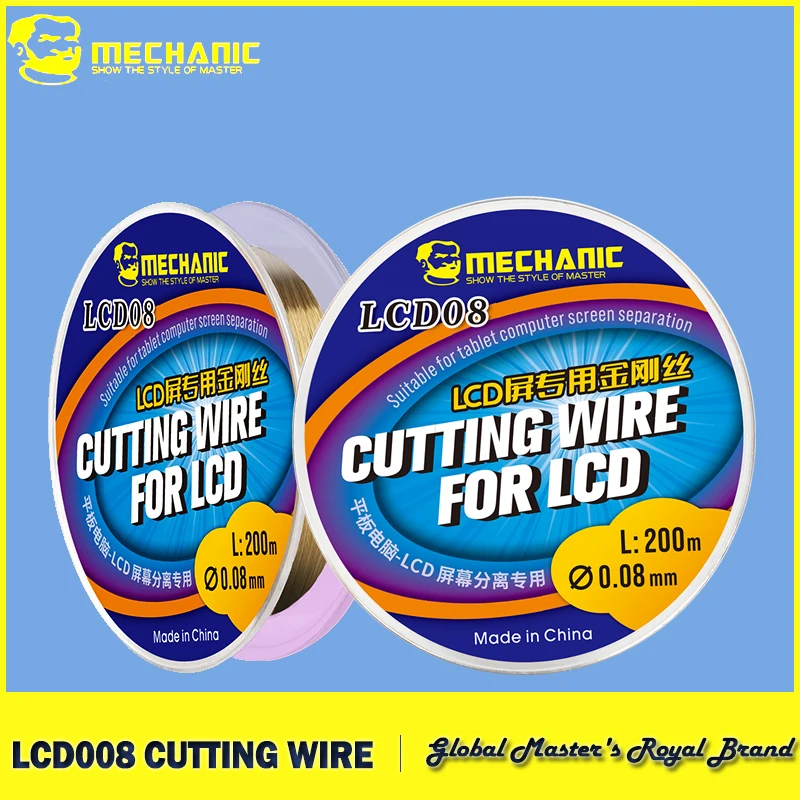 

MECHANIC LCD08 0.08mm/200m Special Steel cutting Wire for Mobile LCD Tablet PC Screen Separation Line super nano materials tools