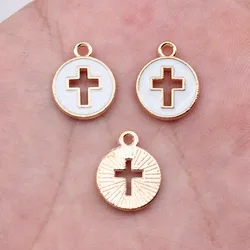 Jewelry Materials Cross Charms Gift Ornaments 10pcs