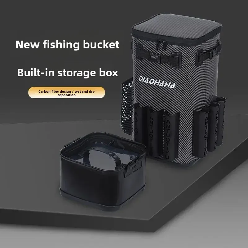 

Коробки для снастей для морской рыбалки, многофункциональное рыболовное ведро, утолщенное ведро из ЭВА для живой рыбы, встроенное формованное плечо
