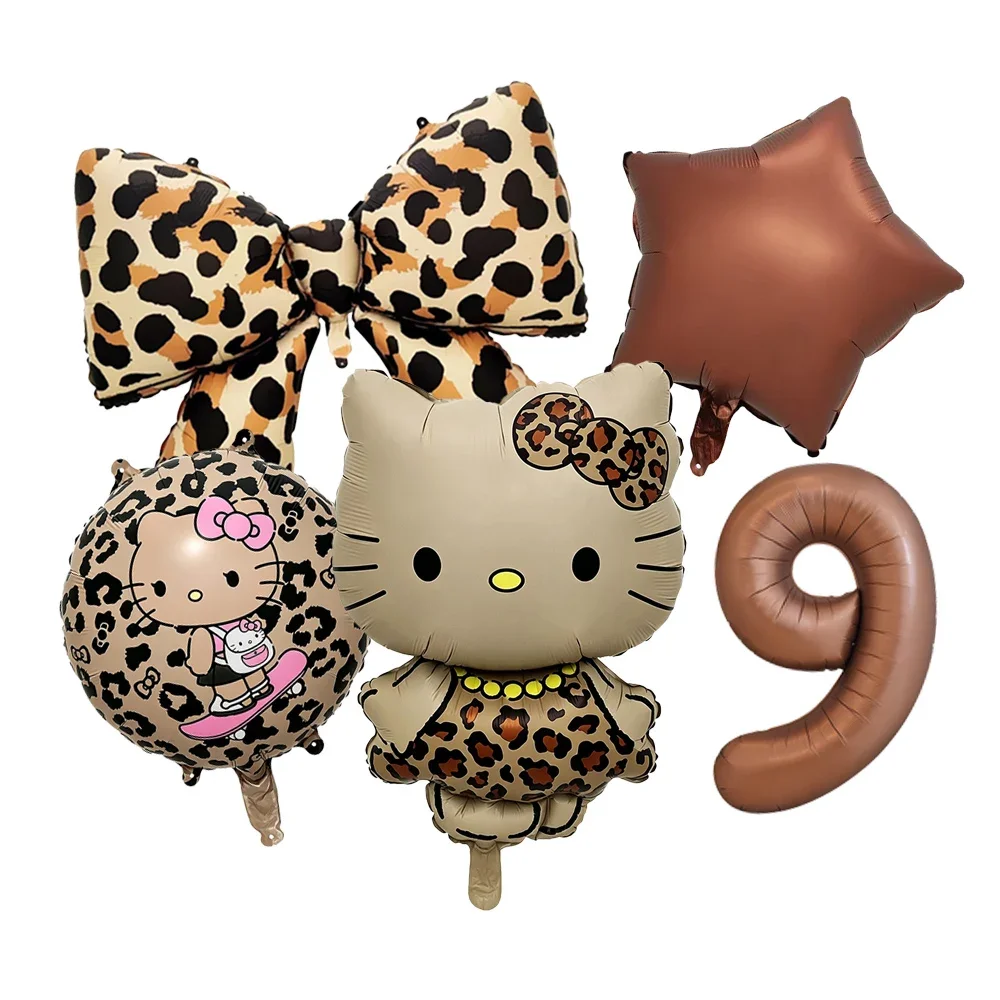 Cartoon Hello Kitty Themen-Tier-Zahlen-Folienballon-Set Kinder Geburtstag Konfetti Party Deko Zubehör Baby-Shower Spielzeug Geschenke – Detail 30