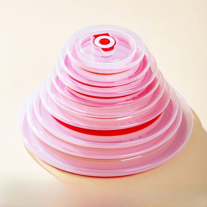 

Food ade round Plastic Silicone Sed Lid Microwave Se Fre Kee Bowl Cover Oil Proof Cup Cover Transparent Bowl Lid