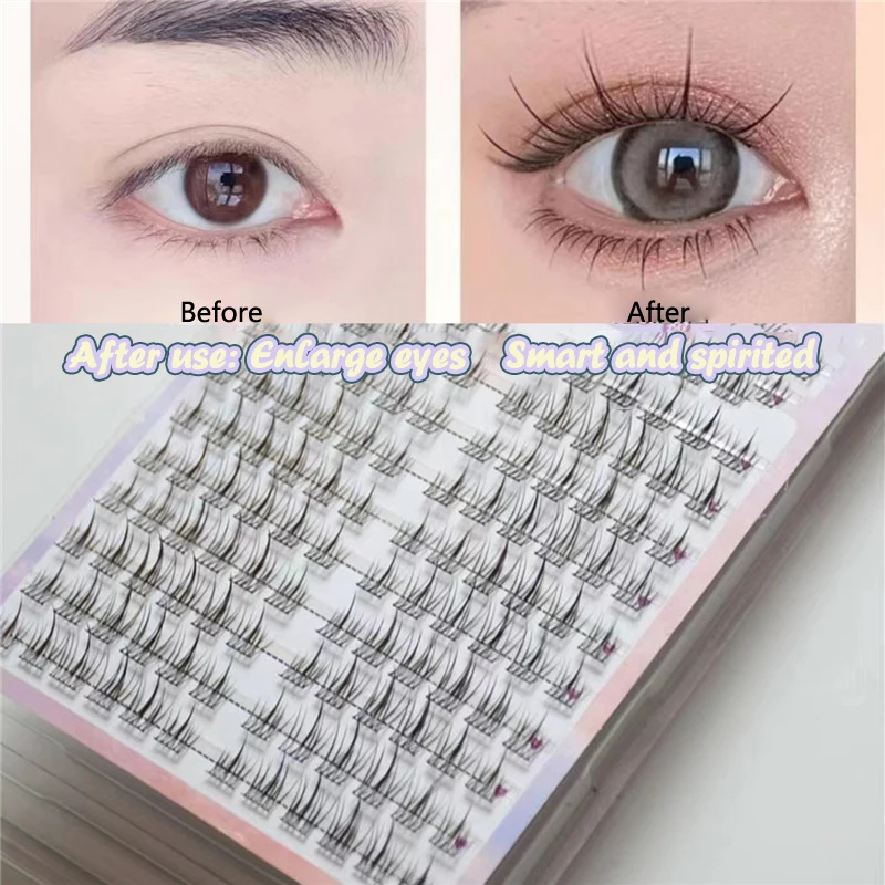 Sunflower False Eyelashes Natural Comic Eye Individual Segmented Lash Extension DIY Soft Reusable Eye Makeup Beauty Tools