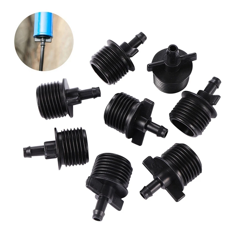 Single Hook 4 Points External Thread Black Connector Garden Irrigation Internal Thread Interface Sprinkler Connector