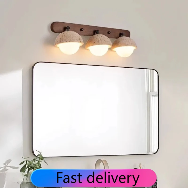 

Настенный светильник из желтого пещерного камня, средний древний стиль, японский ветер, прикроватный настенный светильник для спальни с переключателем, вращающееся отключение