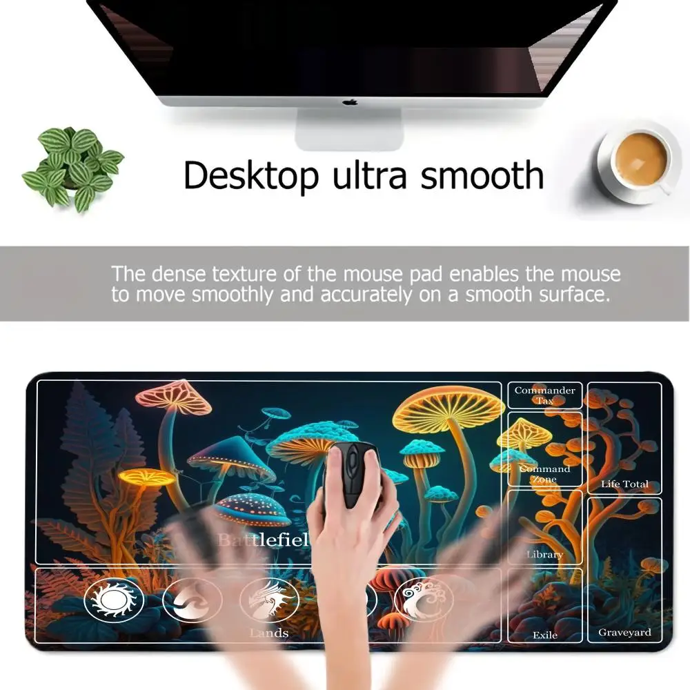 Card Playmat Stitched Magic Zones Game Mat mushroom Tabletop Mouse padTCG  CCG Battles Commander Gaming Duel rug Beginner