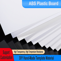 white abs plastic plate model sheet DIY model material material parts thickness 0.5mm~4mm/5mm For  Model Part Accessories