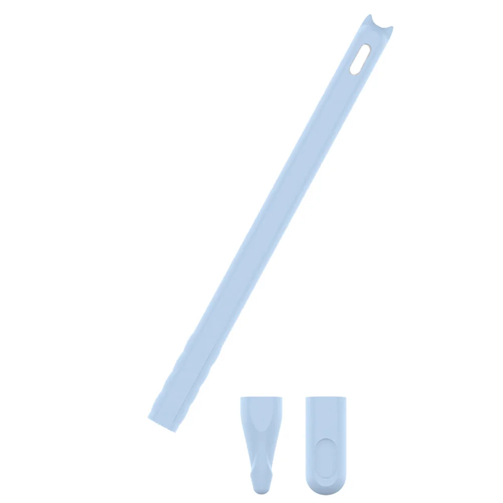 

3Pcs Silicone Protective Pouch Stylus Pen Cover Sky Blue Anti-Roll Anti-Damage Nib Cover Full Protection Pencil Case Set