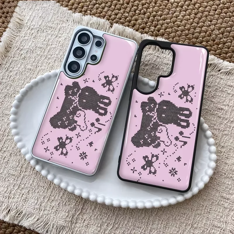 Mosaic Rabbit Lovely Puppy Cute Rabbit Kawaii Phone Case For Samsung Galaxy S23 FE S24 PLUS S25 ULTRA S26 EDGE Drip Glue Cover