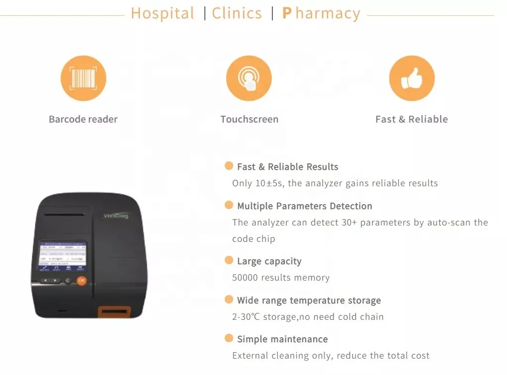 POCT Test Analyzer Quantitative Fluorescence Immunochromatography Fluorescent immunoanalyzer VIM01