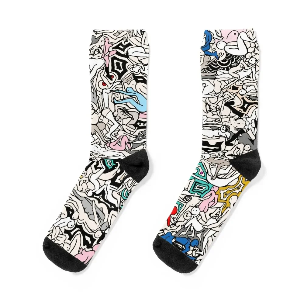 

Kamasutra LOVE Doodle Socks designer brand snow hiking Toe sports Designer Man Socks Women's