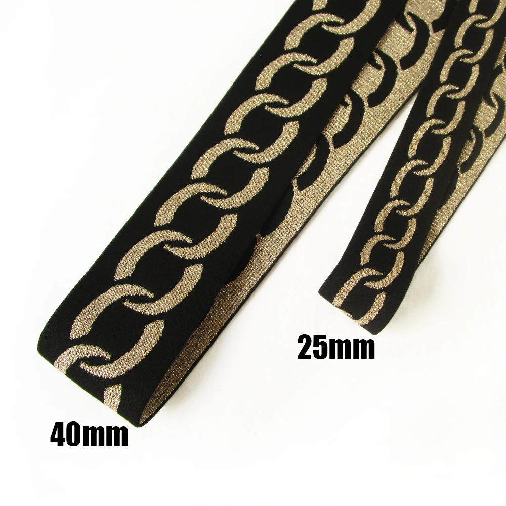 1 Meter 4cm Fashion Shiny Elastic Bands Stretch Webbing Rubber Band for DIY Sewing Accessories Clothing Bags Trousers