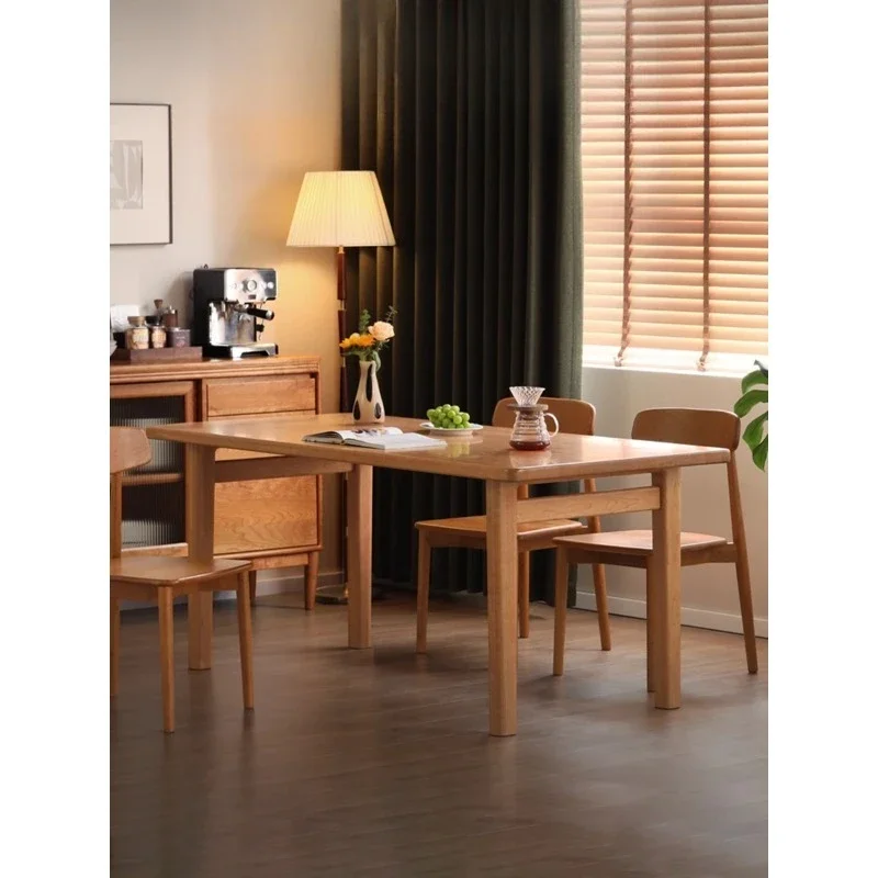 

Medieval cherry wood dining table household living room dining table long table small apartment retro solid wood desk