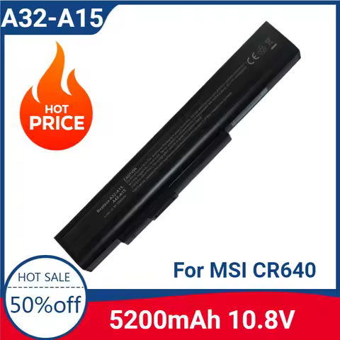 New A32-A15 A42-A15 A41-A15 10.8V 5200mAh Laptop Battery For MSI CR640 CX640 A6400 CR640MX For Medion Akoya E6201 E6221 Series