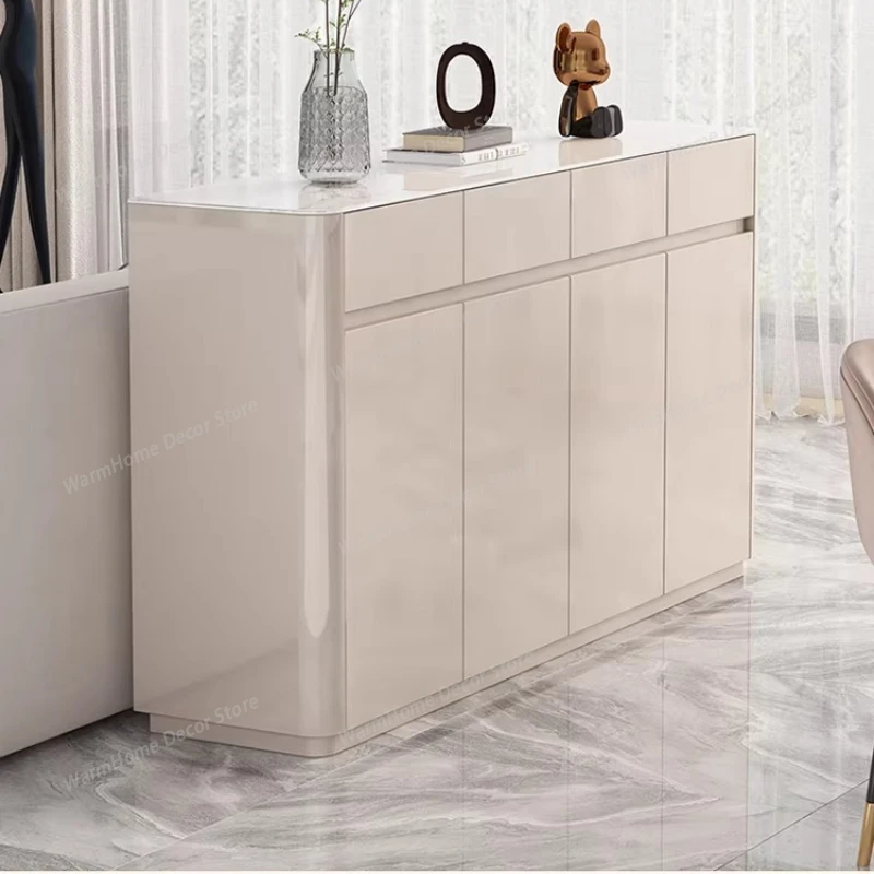 

Modern Simple Shoe Cabinet Tempered Glass Countertop Shoe Cabinet Light Luxury Home Living Room Furniture Schoenenkast XY40XG