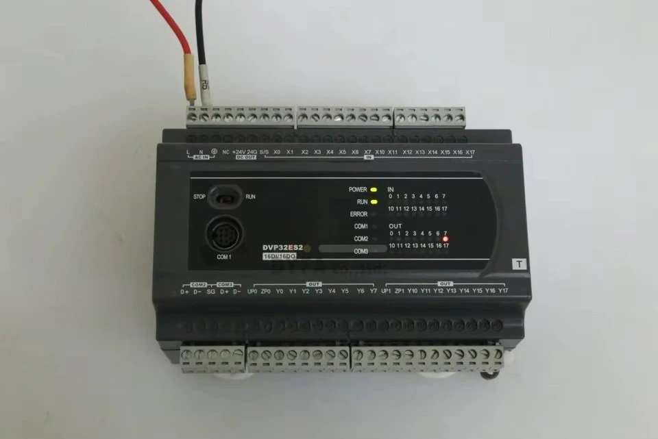 Tested DVP32ES200T V3.40A3 PLC Programmable Logic Controller 32 I/O Transistor Output Industrial Automation Unit