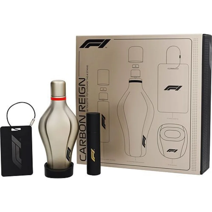 

FORMULA 1 CARBON REIGN by Formula 1 EDT SPRAY 2.5 OZ EDT SPRAY 0.5 OZ METAL LUGGAGE TAG