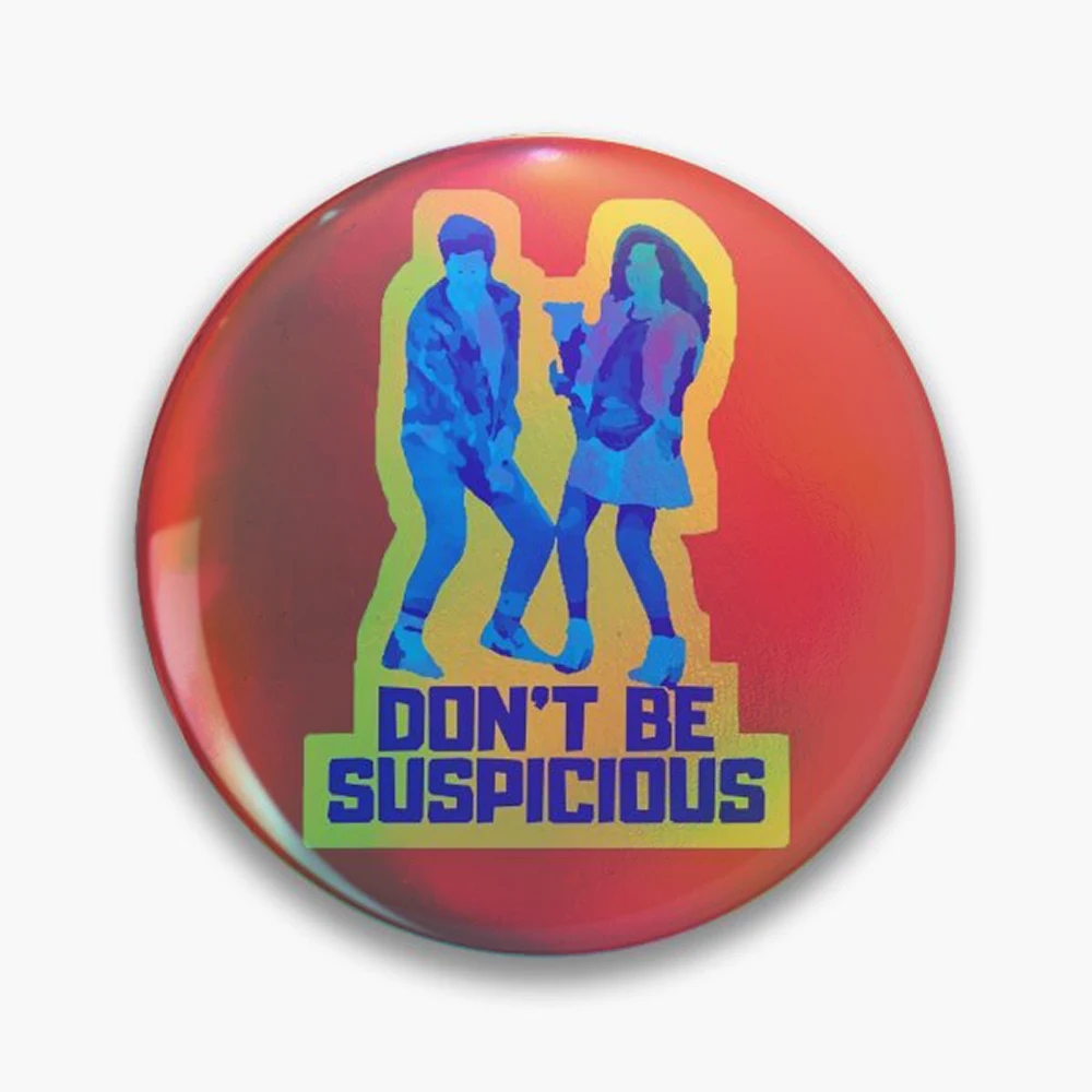 Don't Be Suspicious! Pin Holographic Star Heart Pin Brooches Laminated Button Fashion Accessory