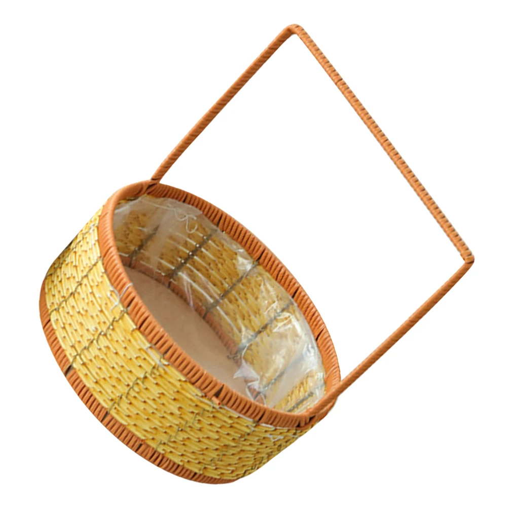 

Imitation Rattan Storage Basket Kitchen Countertop Fruit Holder Snack Bread Organizer Vegetable Pantry Baskets Household Items