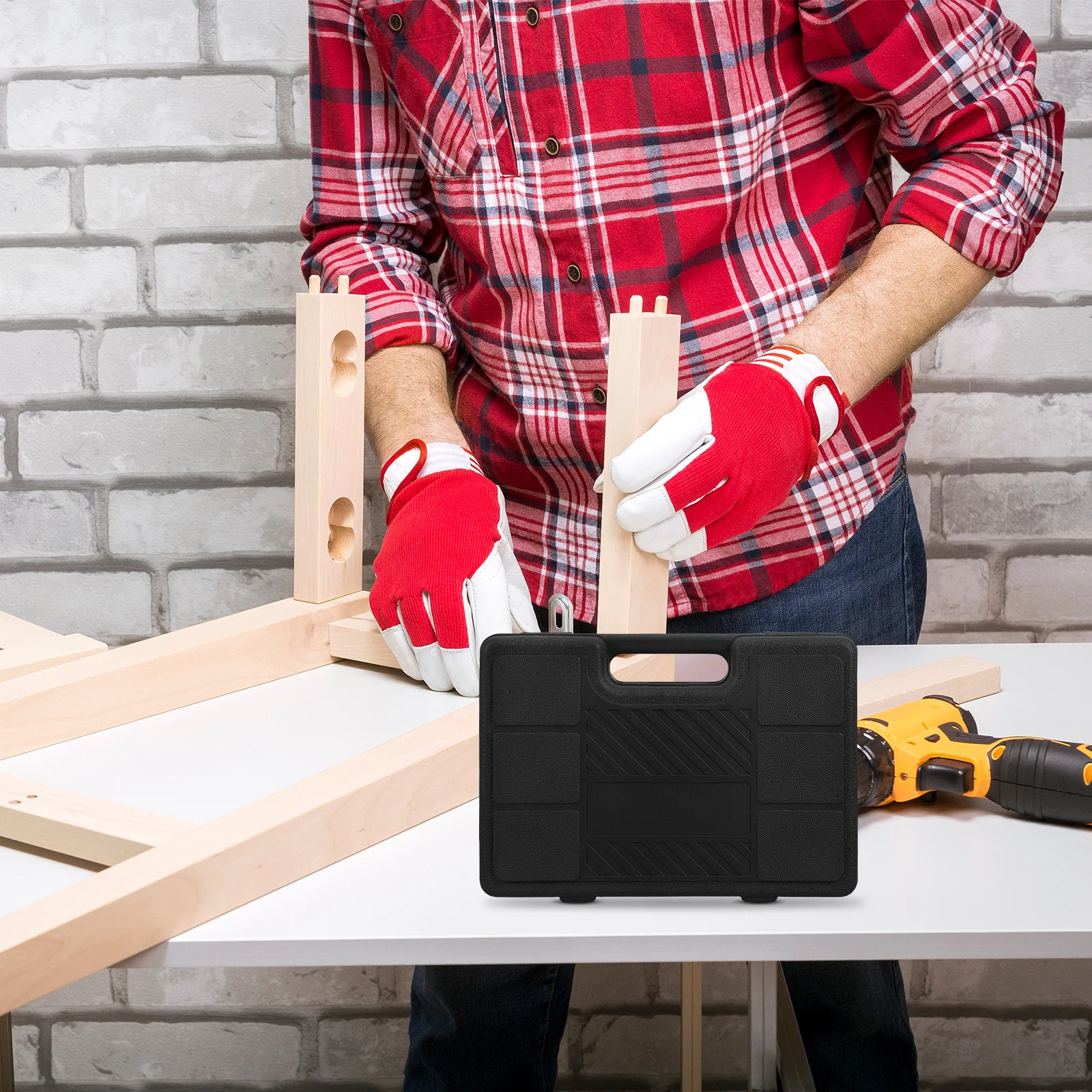 Portable Tool Organizer Box For 150/190/250 Air Hammer Heavy Duty Plastic Storage Case With Handle Pneumatic Tool Box