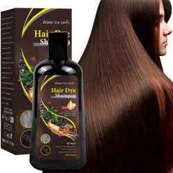 Brown Hair Color Shampoo 3 in 1 Makes Hairinstantly from White to Brown Natural Haircolor Protective Sleeve for Women 100ml