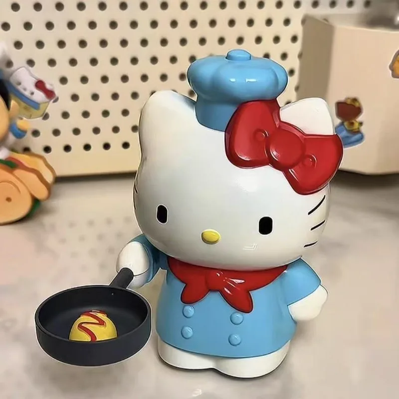 

Аниме-кукла Hello Kitty Sanrio Chef: плюшевая игрушка-персонаж для переворачивания блинов, коллекционный подарок для детей в кухонной тематике