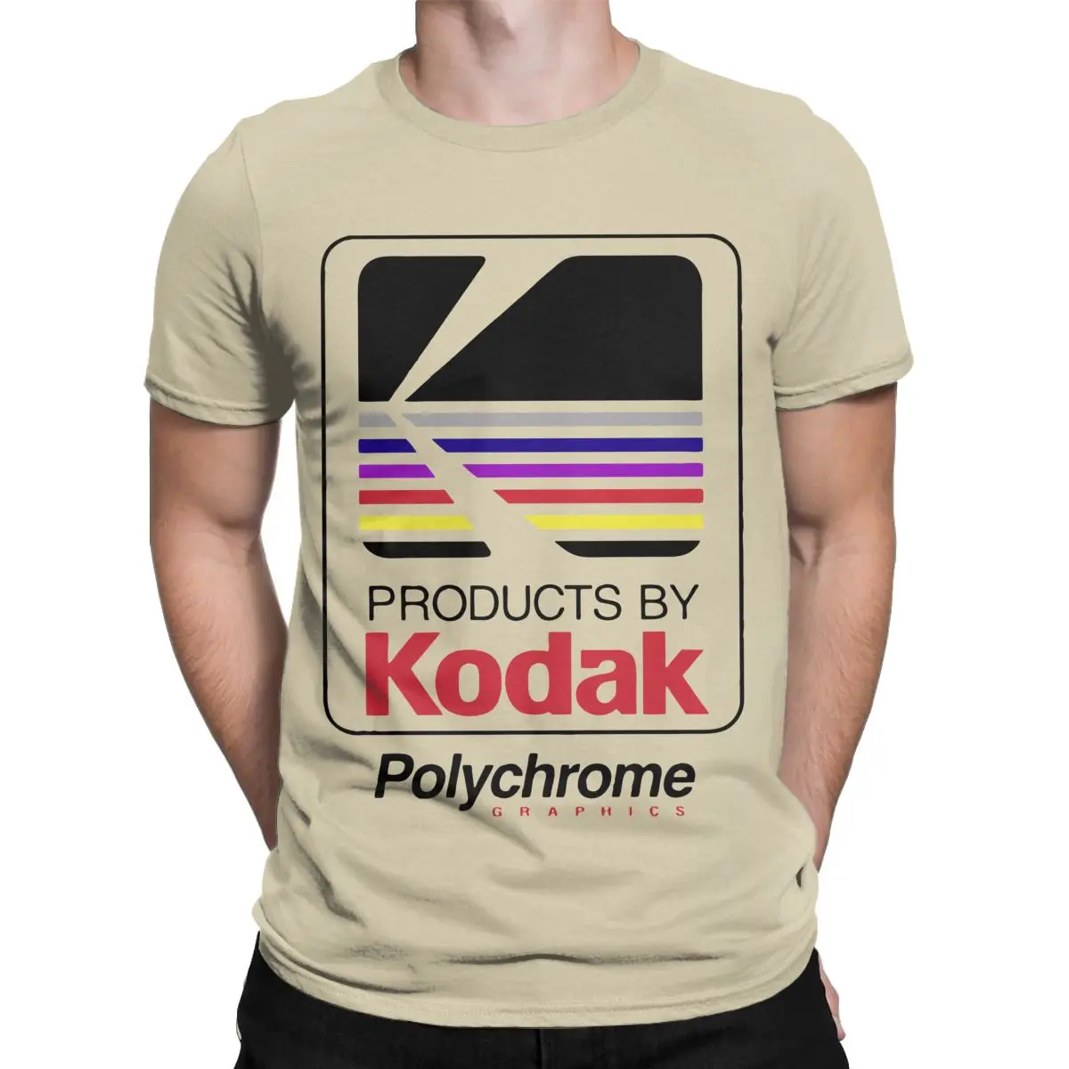 K-Kodaked Polychrome Men's T Shirts Vintage Tee Shirt Short Sleeve O Neck T-Shirts 100% Cotton Gift Idea Clothes