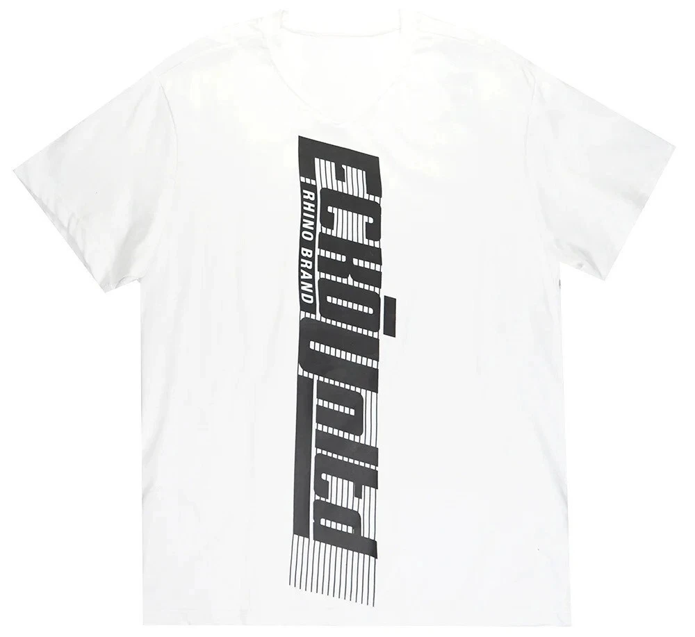 

Ecko Unltd Мужская футболка с v-образным вырезом с пышным принтом и вертикальным логотипом Футболка с короткими рукавами Высококачественная роскошь для мужчин и женщин Топ Y2k