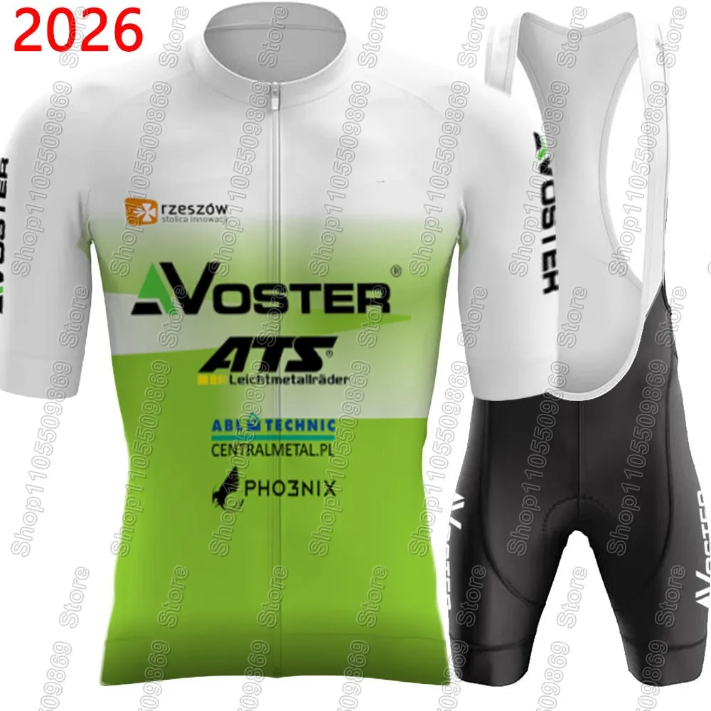 Voster-ATS 2026 Cycling Jersey Set Poland Team Clothing kits Mens Road Bike Shirts Suit Bicycle Bib Shorts MTB Ropa