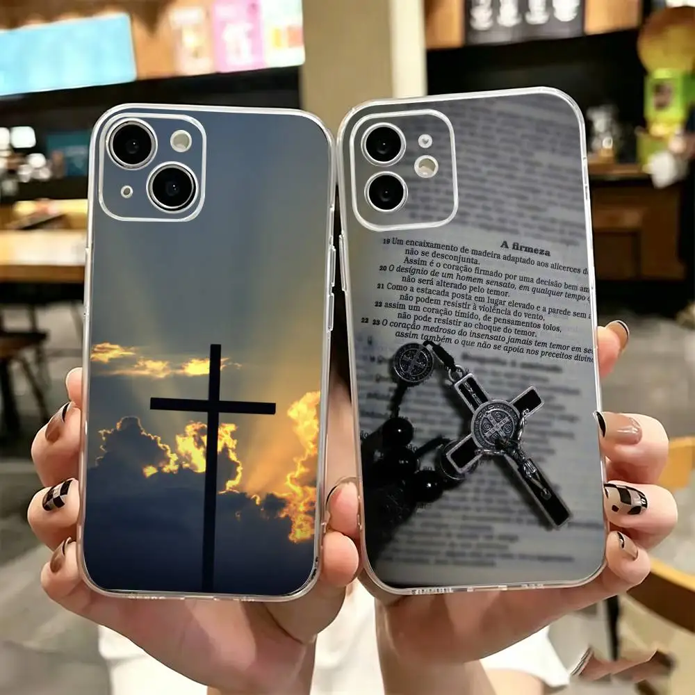 

c-cross shape Phone Case For iPhone 17, 16,15,14,13,12,11 Pro,Max,Plus,X,XS,XR,SE4 Transparent Soft Cover