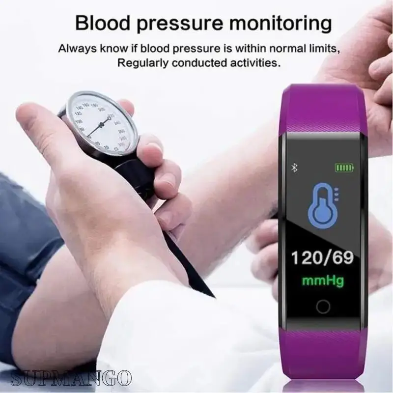 Real Pedometer Smart Watch Rate Smartwatch Fitness Tracker Blood Pressure Sport Bracelet Men Wome