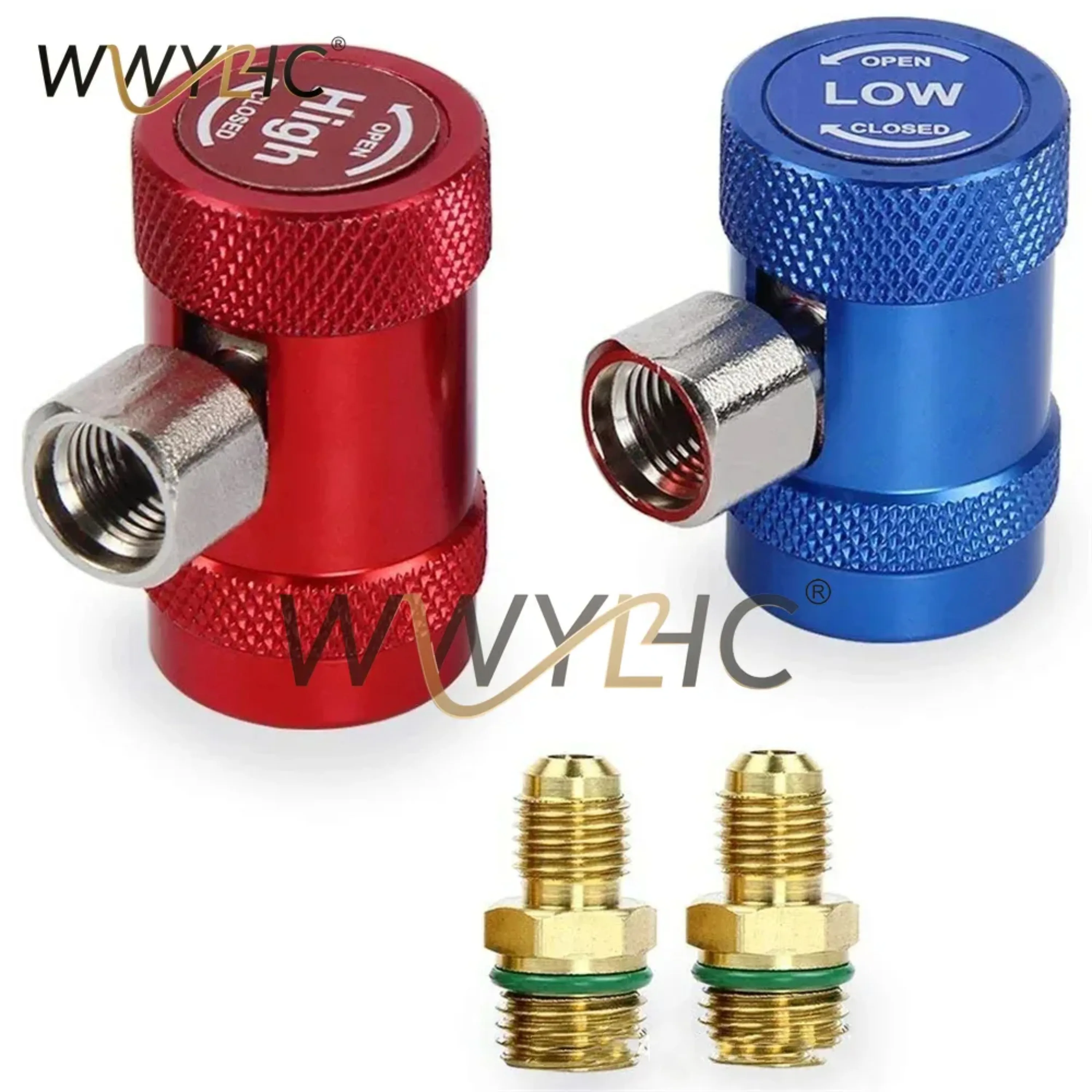 1234YF Adjustable Automotive Air Conditioning High And Low Pressure Quick Coupler Refrigerant Meter Wholesale