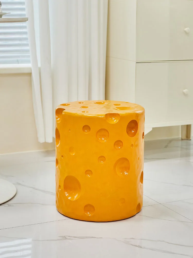 

Nordic Designer Circular Cheese Stools Living Room Furniture Plastics Sofa Side Table Creative Entrance Gate Shoe Changing Stool
