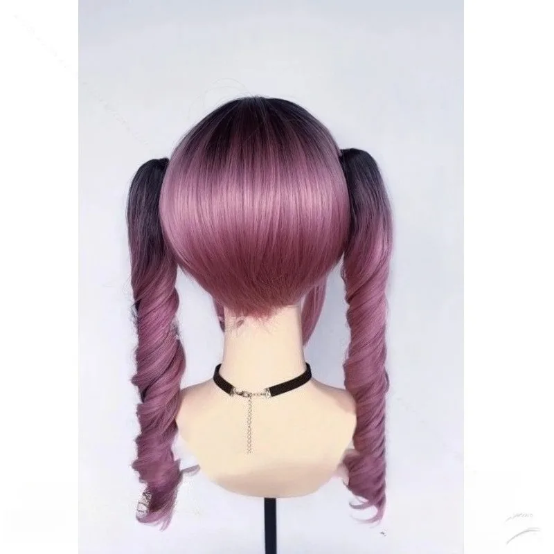 Japanischer Stil, Mine Lolita-Perücke, Anime-Cosplay, von Rosa zu Schwarz, Gothic, doppelter Pferdeschwanz, Haaraccessoire für Frauen und Mädchen, Halloween-Party, Kawaii-Requisiten. – Detail 3