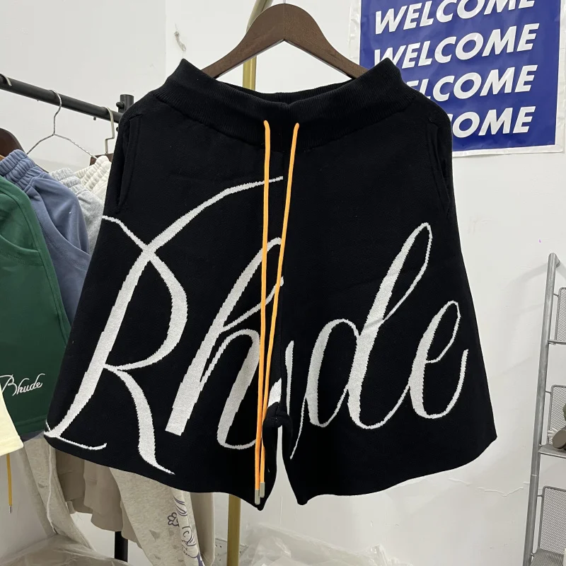 

Trendy American Sportswear Casual Cotton Knitted Loose Men's Baskeall Five-Quarter orts Youth Spring Summer Leisure Pants