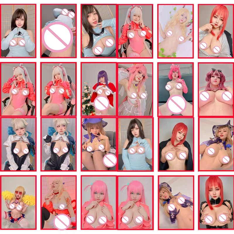 ヌードコスプレカード 24 個セクシーガール大人のおもちゃレア裸コレクションカード DIY ACG 5.4*8.6 センチメートル女神物語ボーイズグッズ KKI2