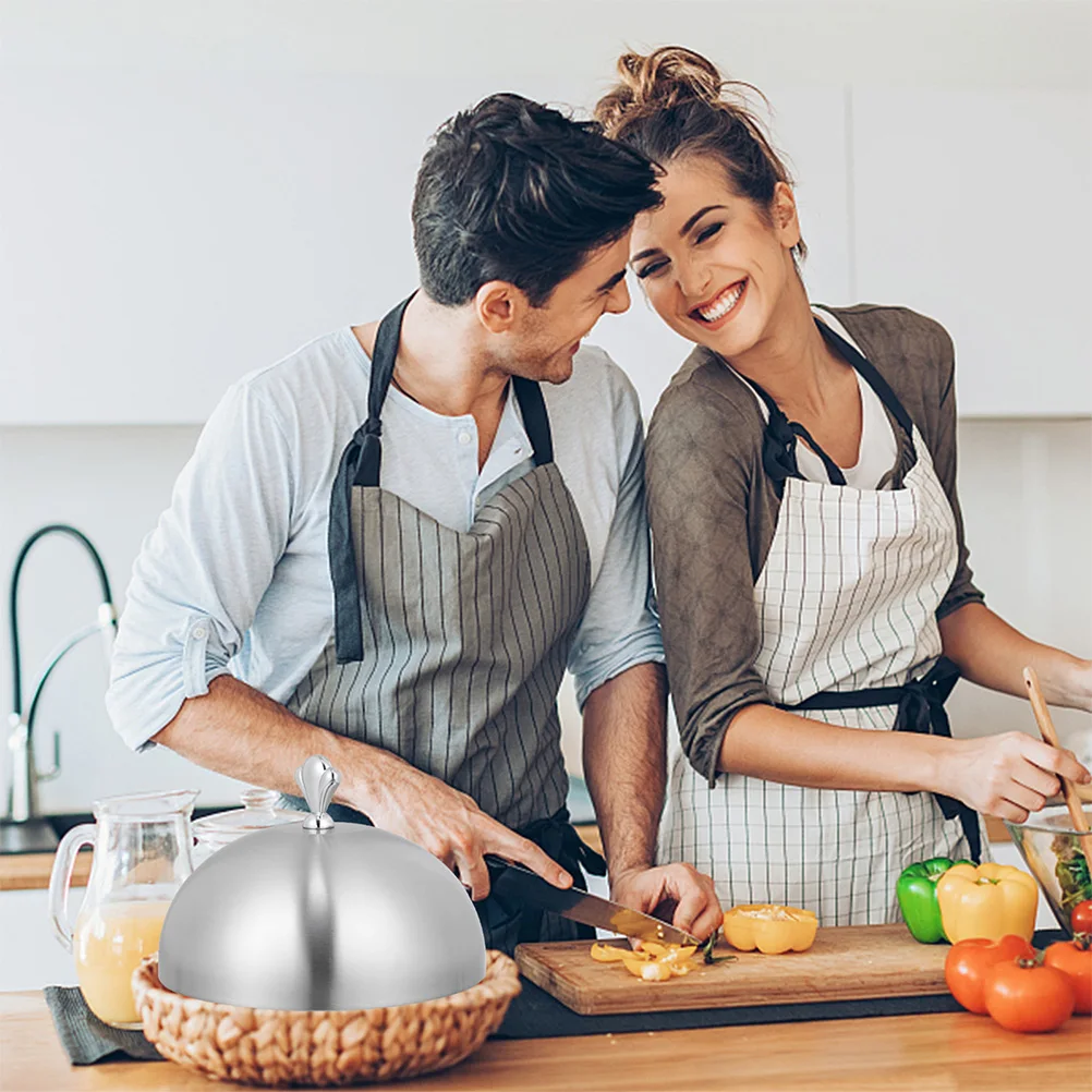 

1 шт., маслостойкая защита для еды из нержавеющей стали, кухонные принадлежности, круглая крышка для стейка, крышка для домашнего ресторана, купол для еды