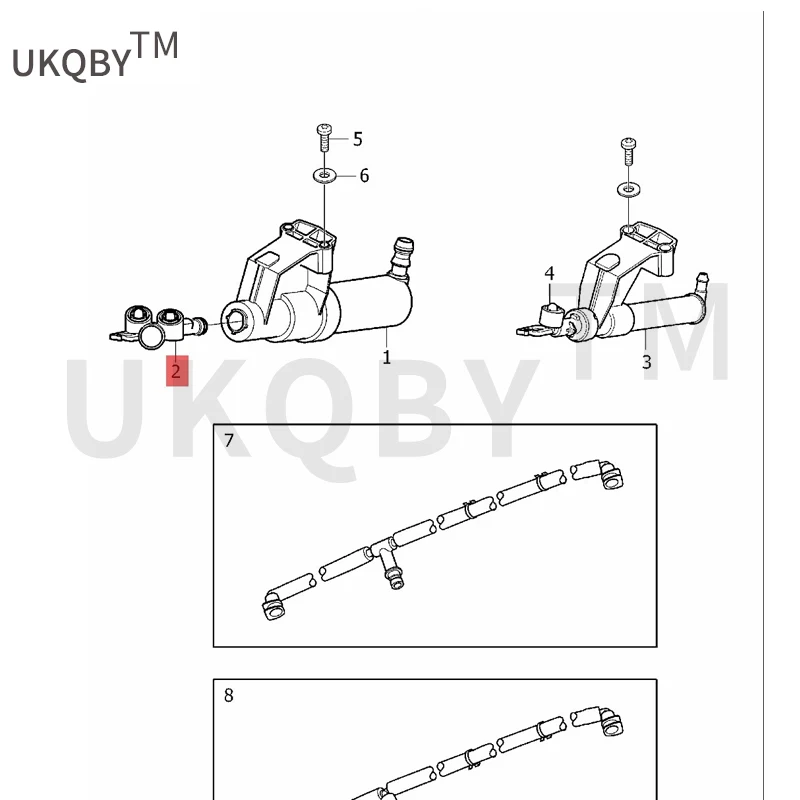 Suitable for Vo lv o S4 0 Electric cleaning nozzle spray gun  Jet - Headlamp Washer