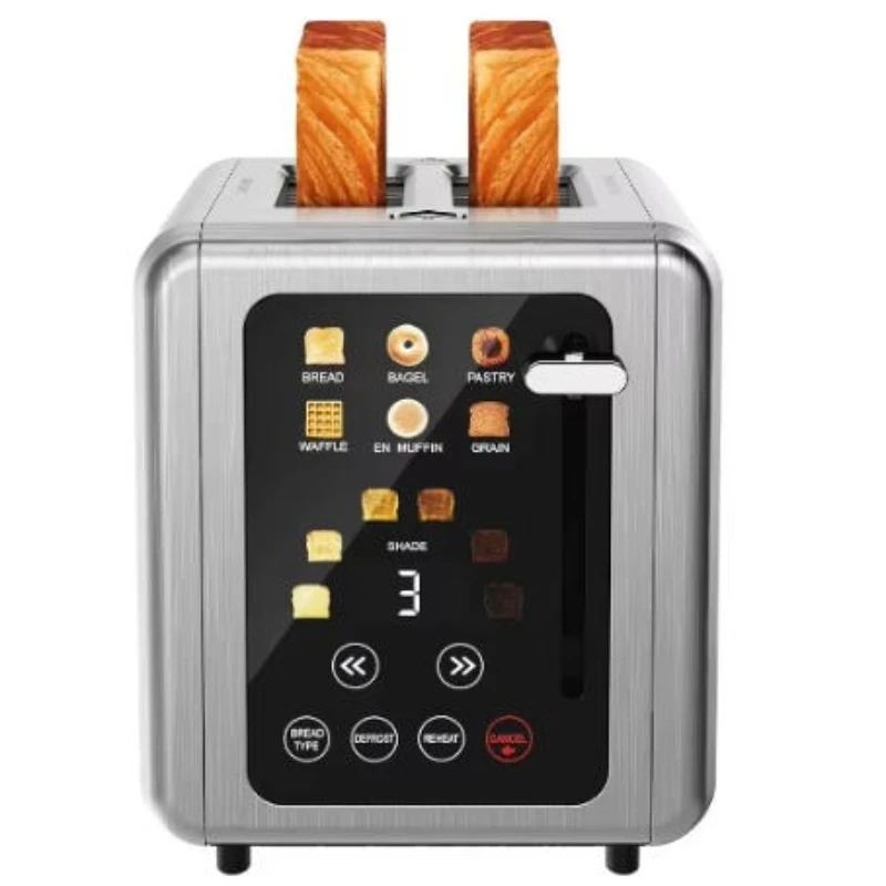 Mini intelligent digital toaster, independent touch screen control countdown, home breakfast oven, kitchen utensils
