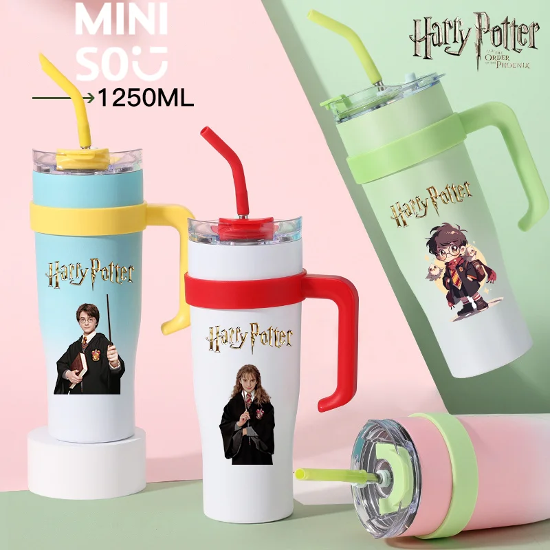 Harry Potter Creative Products Co branded 40oz Ice King Stainless Steel Straw Large Capacity Car Water Cup Gift Customization